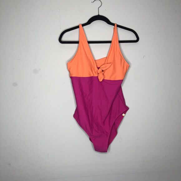 Summersalt Swimsuit Womens 10 Pink Colorblock Jetsetter One Piece UPF 50+ - Picture 1 of 8